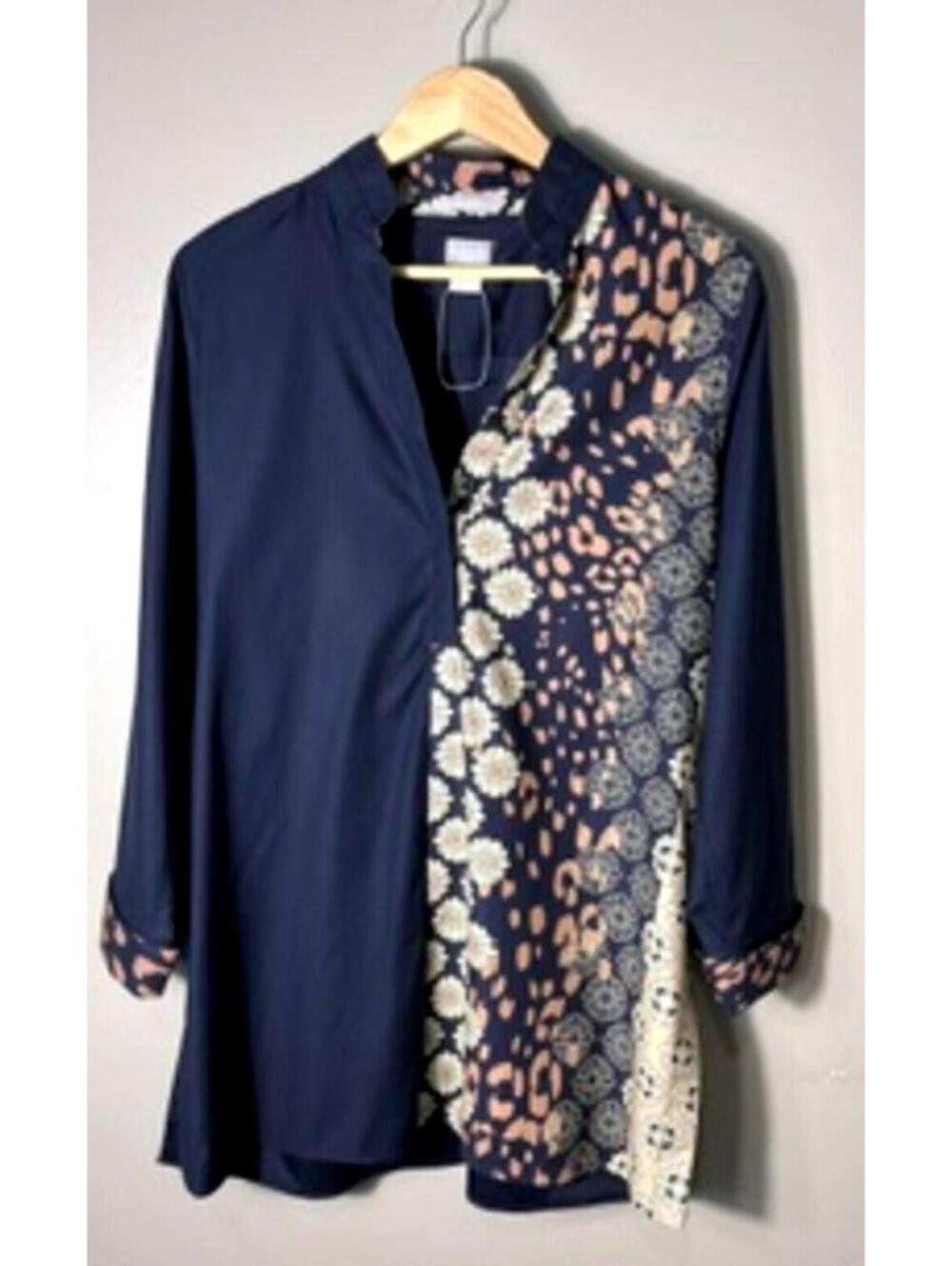 Chico's No-Iron Chic Stretch Tunic Top Size 1 (US 12)
